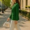 classic green blazer