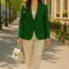 classic green blazer